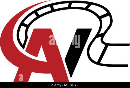 Letter AV Modern Logo Stock Vector