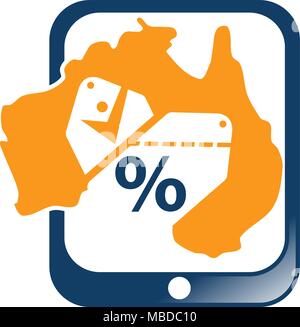 Australian Coupon Shopping Stock Vector