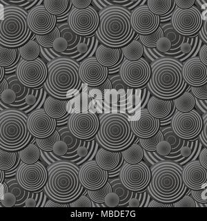 Circle seamless pattern. Seamless circle vector illustration background. Repeating geometric tiles. Concentric circles eps Stock Vector