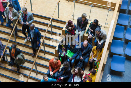 Overhead view of conference audience Stock Photo