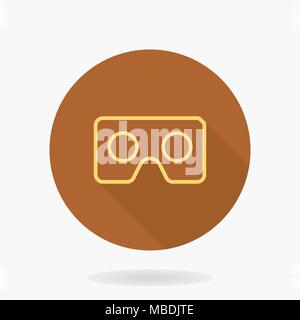 Fine Vector Flat Icon With VR Logo Stock Vector