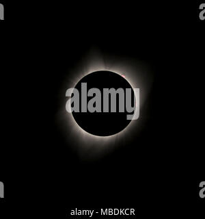 The total solar eclipse of August 21, 2017. Stock Photo
