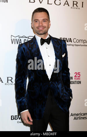 2018 Elton John AIDS Foundation Oscar Viewing Party at the West Hollywood Park on March 4, 2018 in West Hollywood, CA  Featuring: Sebastian Stan Where: West Hollywood, California, United States When: 04 Mar 2018 Credit: Nicky Nelson/WENN.com Stock Photo