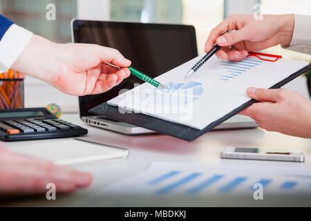 Team work process. Marketing strategy brainstorming. Stock Photo