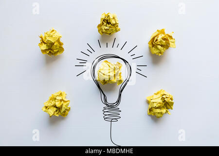creative idea and innovation with paper ball Stock Photo - Alamy