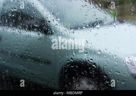 Rain on window Stock Photo