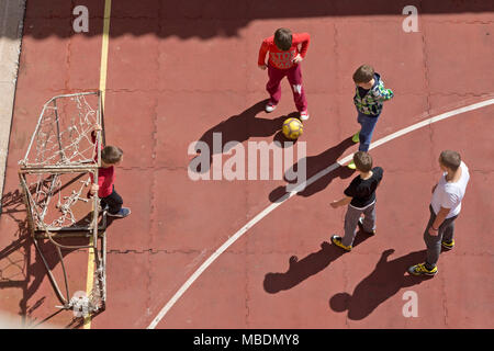 football pitch in the old town, Dubrovnik, Croatia Stock Photo