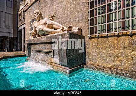 Italy Piedmont Turin Piazza CLN Po river fountain Stock Photo