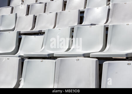 Empty chairs of sport stadium Stock Photo