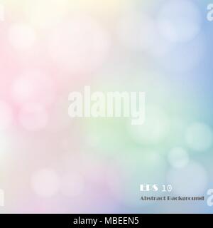 Abstract of sweet colorful background with circle of bokeh, illustration vector eps10 Stock Vector