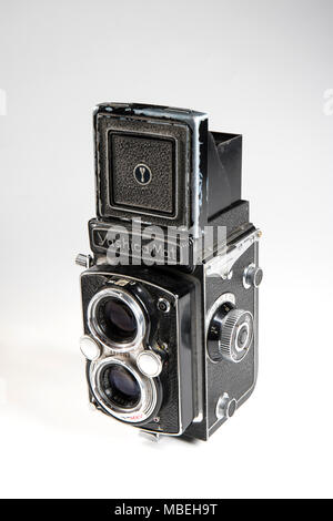 Antique Yashica Mat Twin Lens Reflex Roll Film Camera from the 1960's Stock Photo