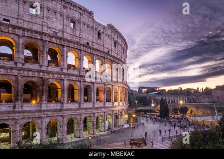 Colosseum, Rome at sunset Stock Photo