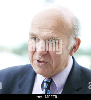 Vince Cable MP speaking at an event Stock Photo