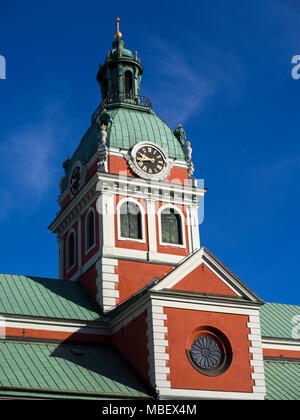 Clock tower of St James Church, Stockholm, Sweden Stock Photo