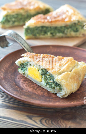 Torta Pascualina - Spinach and Ricotta Tart Stock Photo