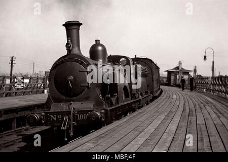 Locomotive Steam Train GNR 4-2-2 Stirling Single No. 1007. It was built in built in March 1895 and was withdrawn on 22nd January 1913. Stock Photo