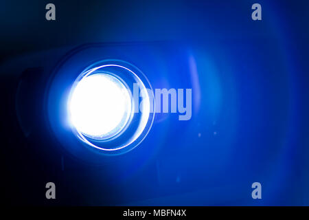 Electric blue light flare special effect Stock Photo