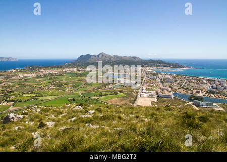 Alcudia Bay Mallorca Spain. Hi view seascape Stock Photo