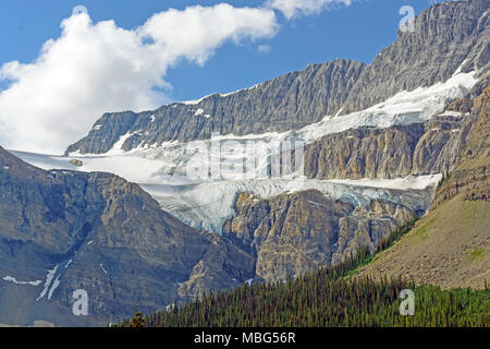 The Crowfoot Glacier in Banff National Park in Canada Stock Photo