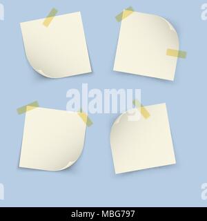 notes paper set Stock Vector