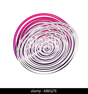 Wood cross section. Vector. Detachable paper with shadow at underlying layer with magenta-violet background. Stock Vector