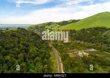 This area was once a Carnegie brick factory, now it’s over run by trains, turkeys, and blacktail deer Stock Photo