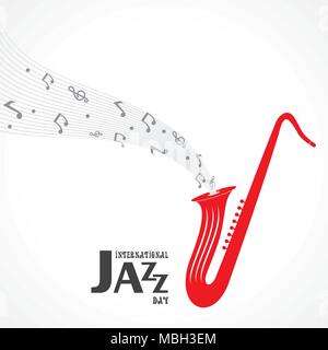 Vector Illustration of International Jazz Day Greeting for banner, poster etc Stock Vector