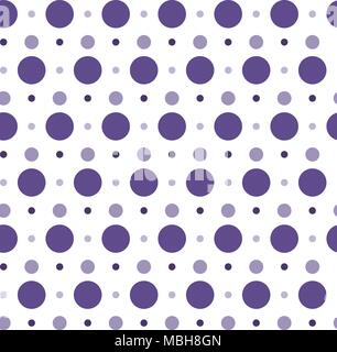 Purple polka dots pattern on white background for background vector graphic design concept Stock Vector