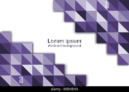 Purple Grid mosaic abstract background for Background vector design concept idea Stock Vector