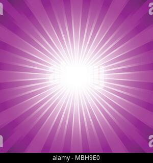 Bright Purple abstract background with star burst concept Stock Vector