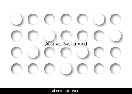 Abstract simple 3d circle tile in paper cut concept for Background idea graphic design vector Stock Vector