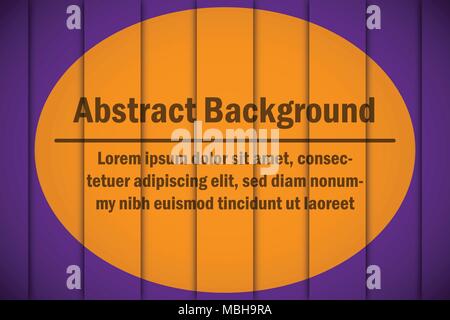 Orange circle design template backdrop on Purple background in Paper cut stripes concept for Abstract background graphic idea Stock Vector