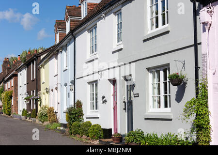 Period terraced houses, Basingwell Street Upper, Bishop's Waltham, Hampshire, England, United Kingdom Stock Photo