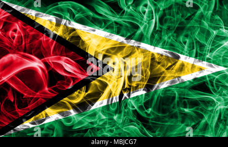 Guyana smoke flag Stock Photo