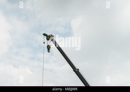 Hook on crane Working Stock Photo