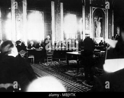 Hall of Mirrors Versailles Peace Treaty Stock Photo