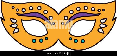 carnival mask icon over white background, colorful design. vector illustration Stock Vector