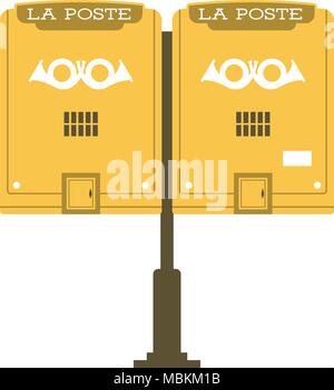 Vintage Postbox or Mail Post Icon Stock Vector