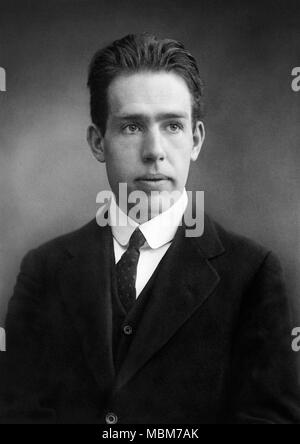 Niels Bohr, Danish physicist as a young man, c. 1910. He received his ...