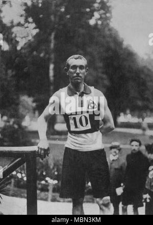 Portrait of the French pole vaulter Fernand Gonder ( 1883 - 1969 )  -  photography by    Anonyme Stock Photo