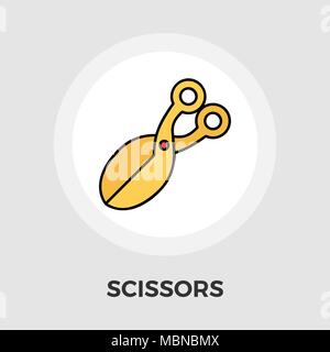 Scissors Icon Vector. Flat icon isolated on the white background. Editable EPS file. Vector illustration. Stock Vector