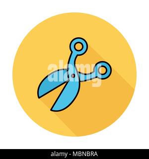 Scissors Icon Vector. Flat icon isolated on the white background. Editable EPS file. Vector illustration. Stock Vector