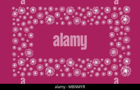 Doodle floral frame blank, with space for your text, suitable for greeting card or advertisement - vector Stock Vector