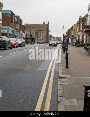 Billericay, Essex, England, April 2018, A view of the High Street. Stock Photo