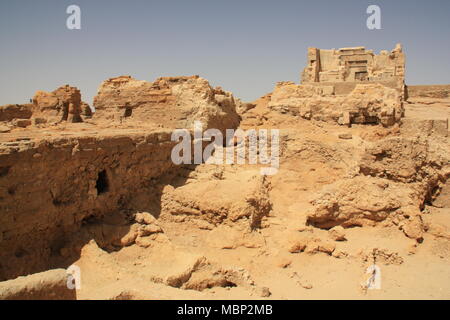 Temple of the Oracle of Ammon to Gebel el-Dakrour in Siwa, Egypt Stock Photo