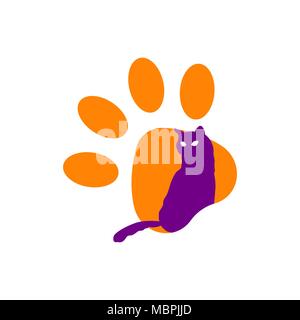 Cat icon isolated on white background Stock Vector