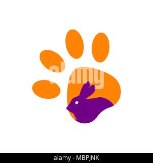 Rabbit icon isolated on white background Stock Vector