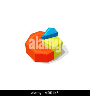 Pie chart element, business infographic round diagram Stock Vector