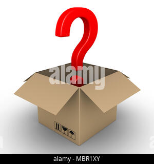 Container With Question Mark Cargo question concept and shipment information symbol as a group of ...