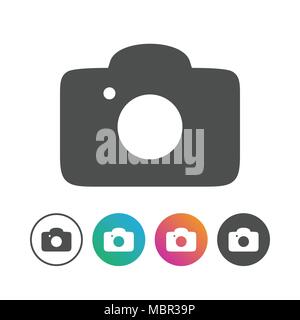 Simple Camera Icon Vector Symbol Graphic Logo Design Set Stock Vector